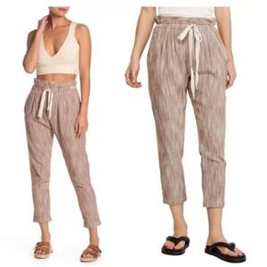 FREE PEOPLE | Women’s Light at Sunrise High Rise Stripe Caraway Tie Pant size 4